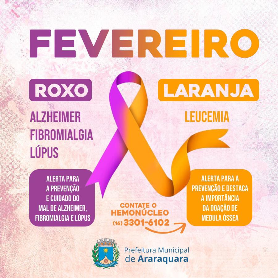 "Fevereiro Roxo e Laranja" promove a conscientização para doenças crônicas