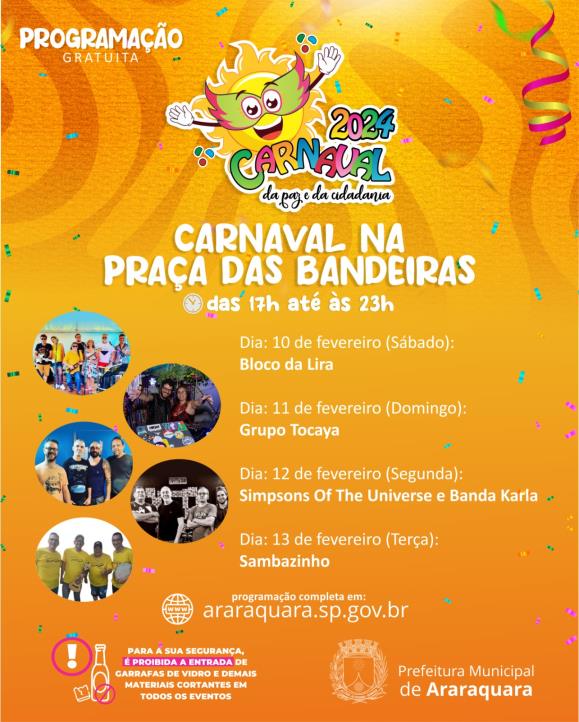 Carnaval na Praça das Bandeiras: estão garantidos quatro dias de festa