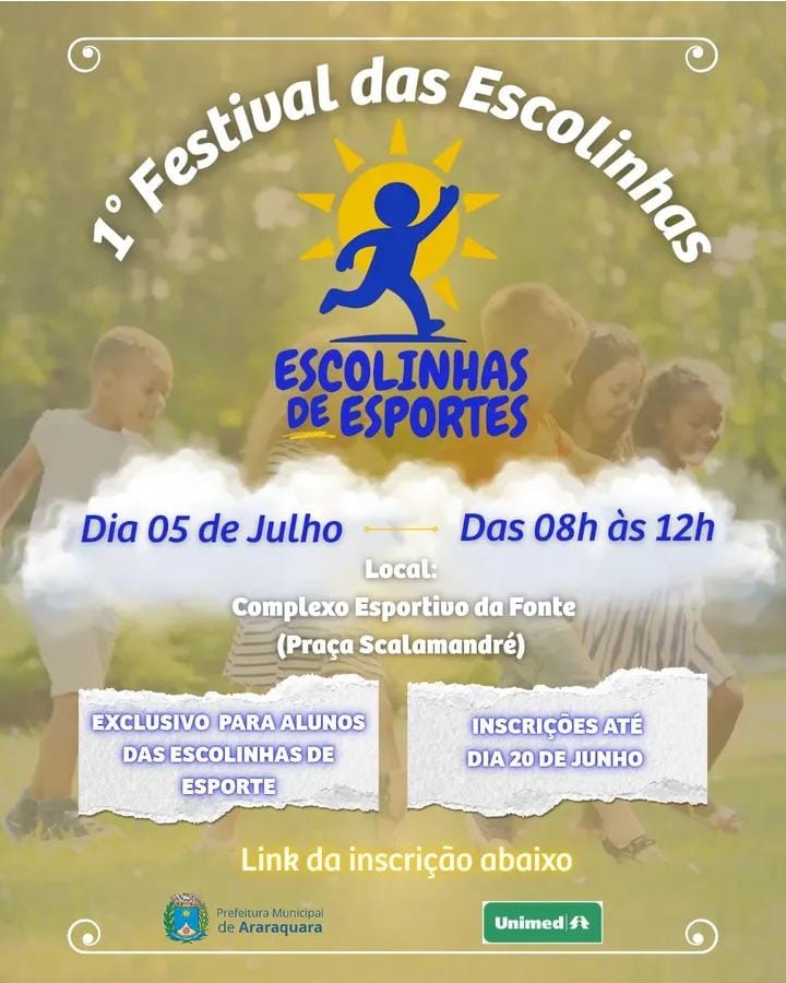1º Festival das Escolinhas de Esportes reúne alunos para desafios e descobertas