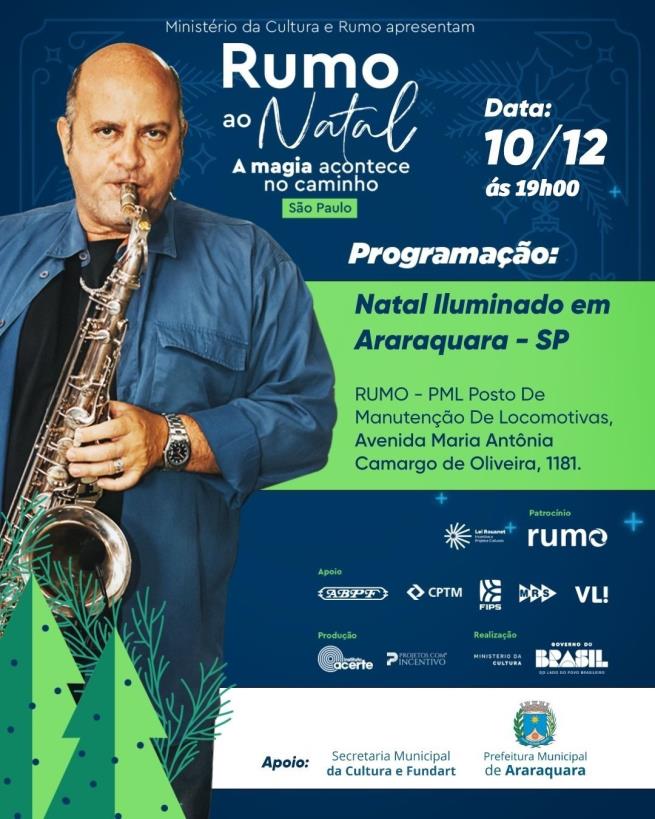Araraquara recebe “Rumo ao Natal” nesta quarta-feira (10)