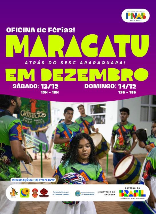 Final de semana tem oficina de Maracatu no Quitandinha (dias 13 e 14)