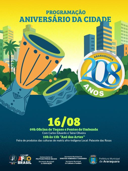 Sábado (16) tem “Olubajé” no Encontro de Tambores
