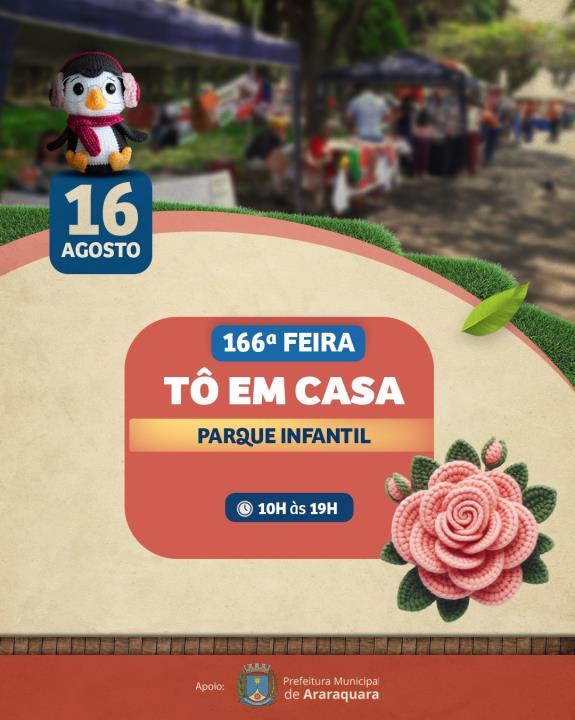 Parque Infantil recebe Feira “Tô em Casa” neste sábado (16)