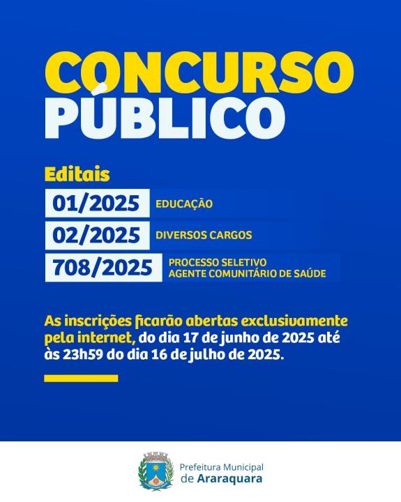Prefeitura abre concursos públicos com 279 vagas em diversos níveis de escolaridade 1 Prefeitura abre concursos públicos com 279 vagas em diversos níveis de escolaridade