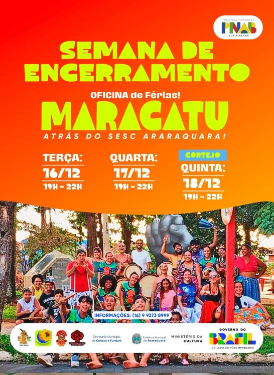 Oficinas de Maracatu se encerram nesta semana