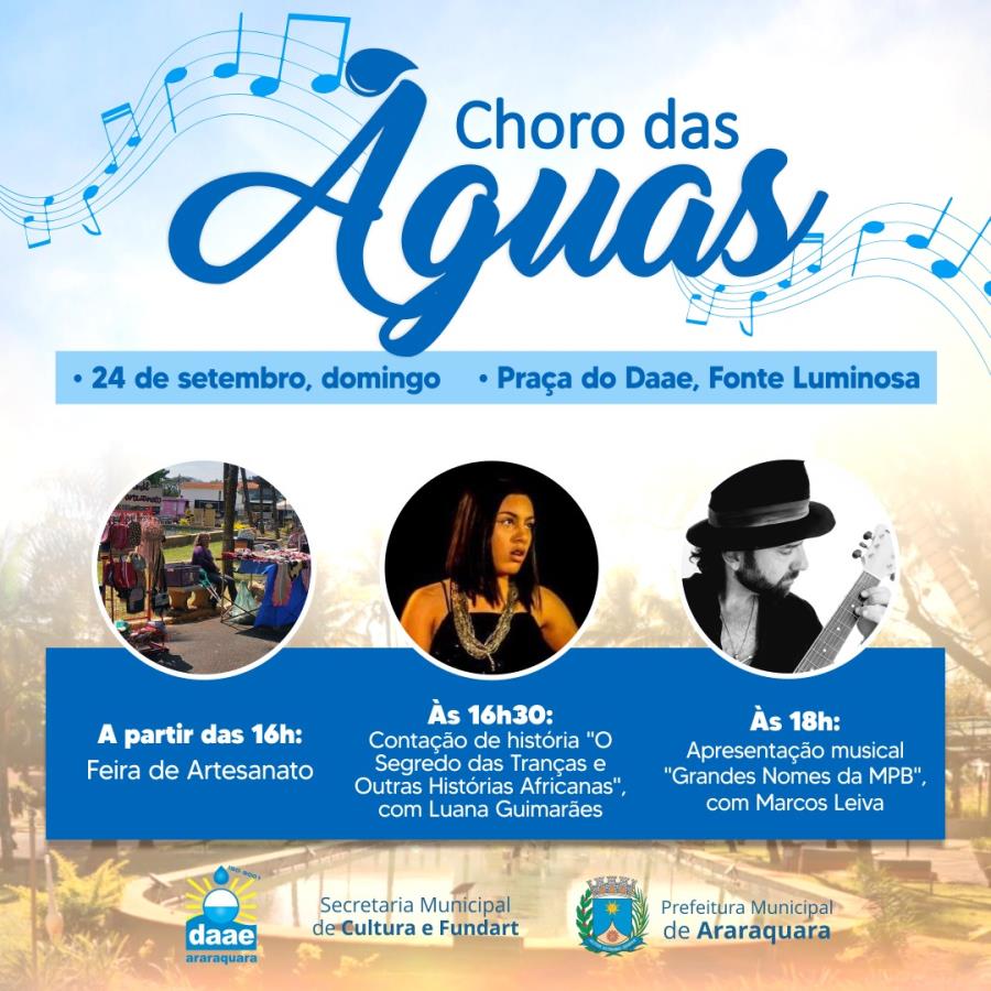 Choro das Águas: domingo (24) tem feira de artesanato, contação e ...