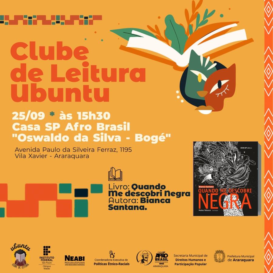 Casa SP Afro receberá "Clube de Leitura Ubuntu"