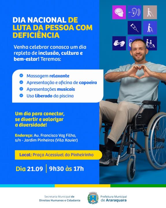 Celebração do Dia Nacional de Luta da Pessoa com Deficiência terá ação no Pinheirinho