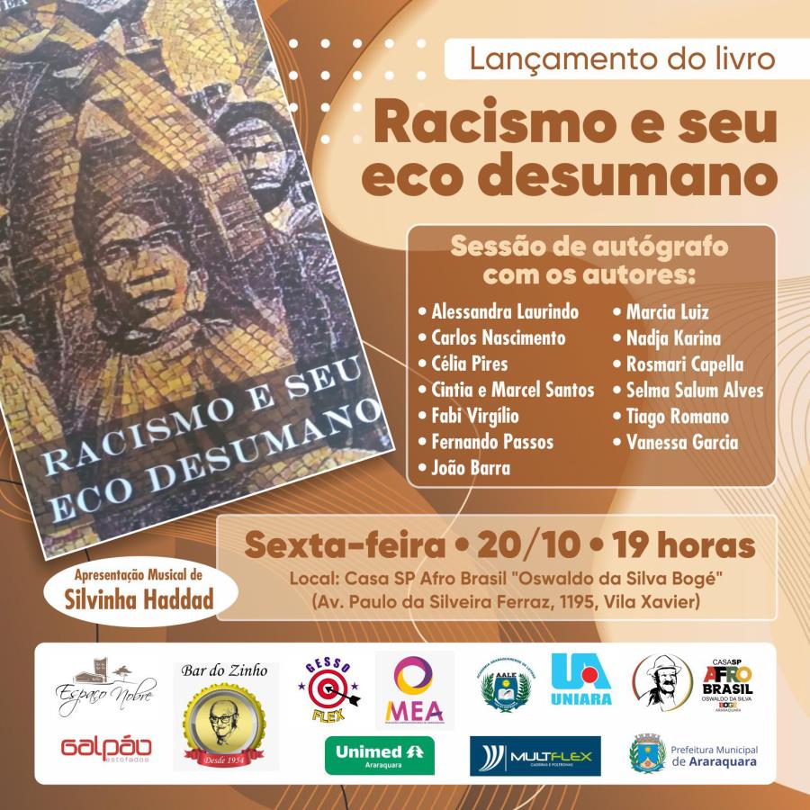 Casa SP Afro Brasil de Araraquara recebe lançamento do livro "Racismo e violação do seu meio ambiente"