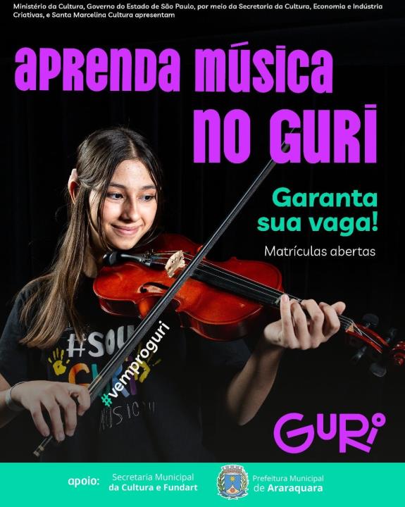 GURI abre inscrições para vagas gratuitas de música