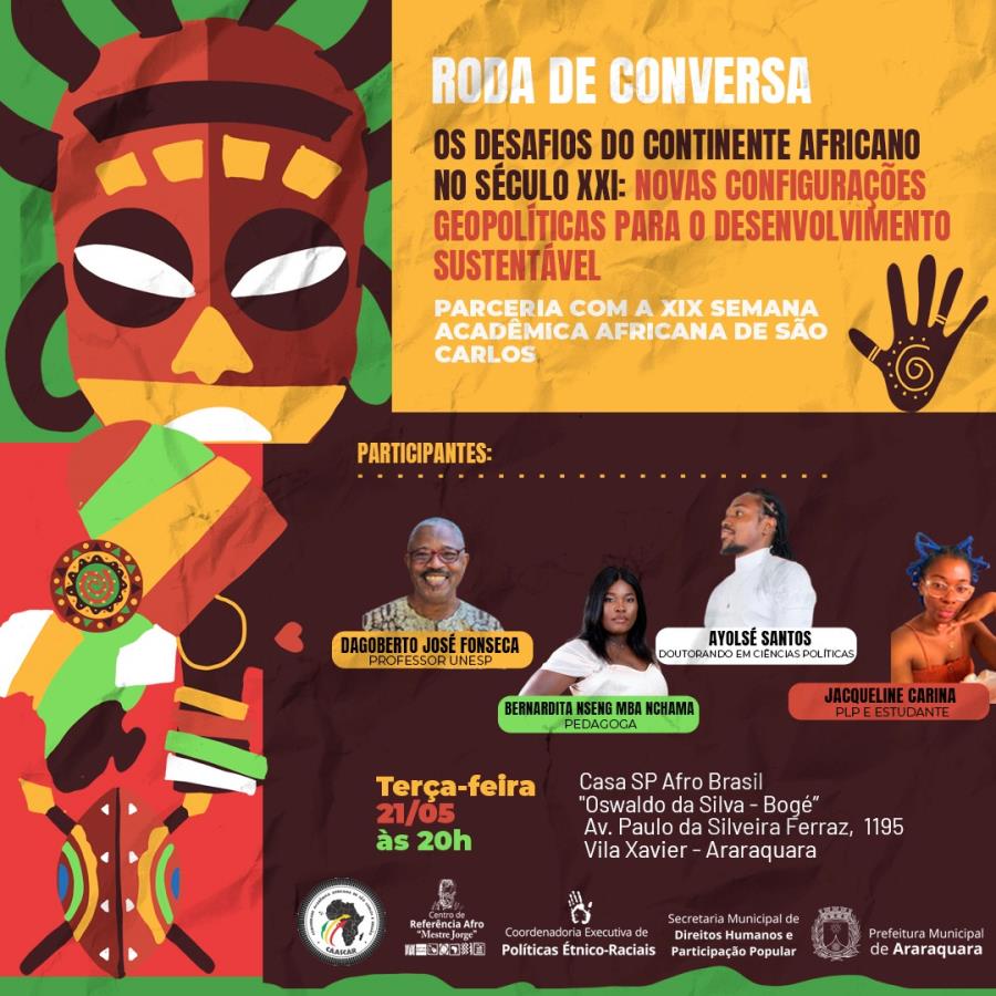 Dia da África será celebrado nesta terça (21) com roda de conversa na Casa SP Afro