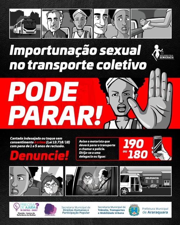 Prefeitura lança campanha contra importunação sexual no transporte coletivo