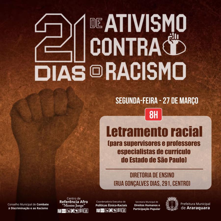 Atividade de letramento racial encerra "21 Dias de Ativismo contra o Racismo"