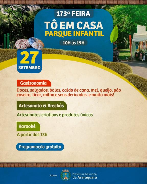 Economia criativa e lazer se encontram na Feira “Tô em Casa” deste sábado (27)