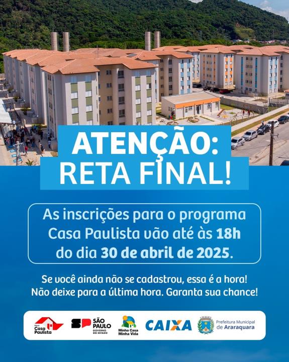 Inscrições para apartamentos do Programa Casa Paulista terminam na próxima quarta-feira (30)