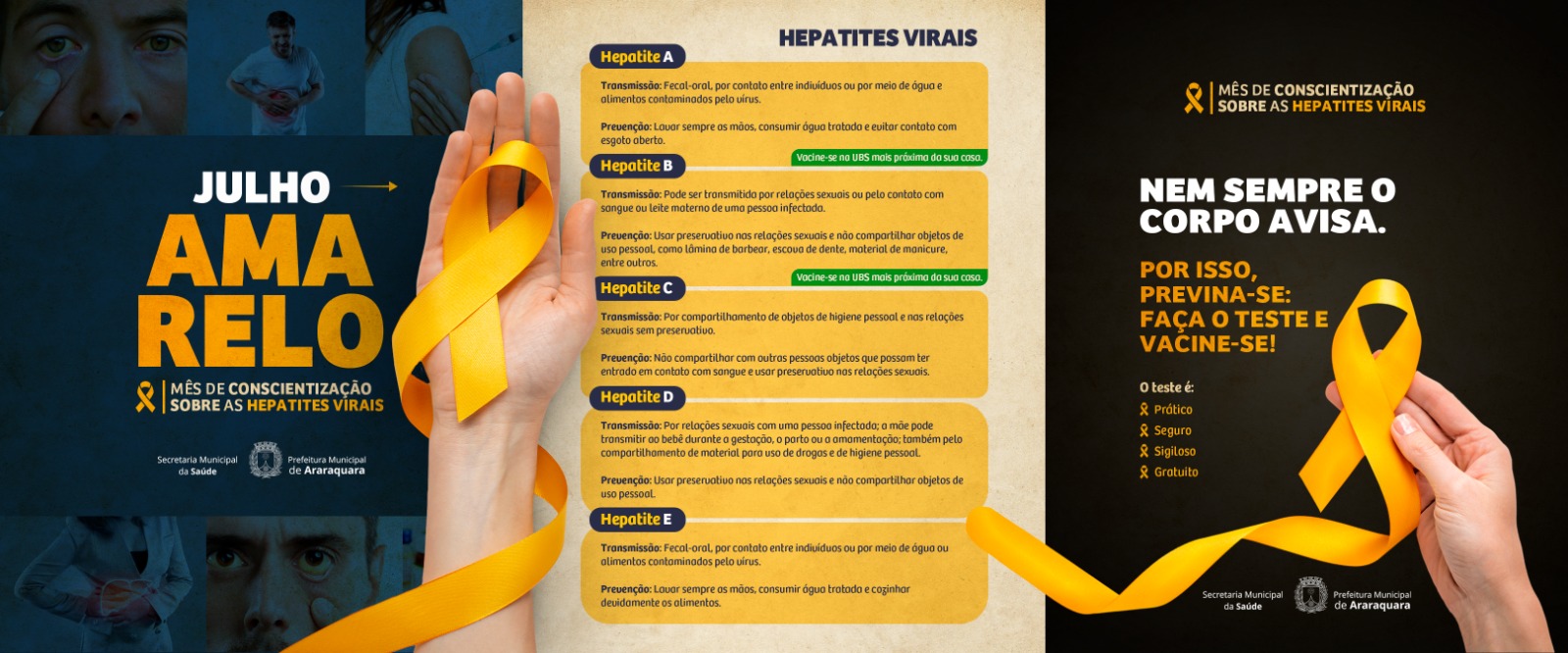 Julho Amarelo: Mês de luta contra as hepatites virais