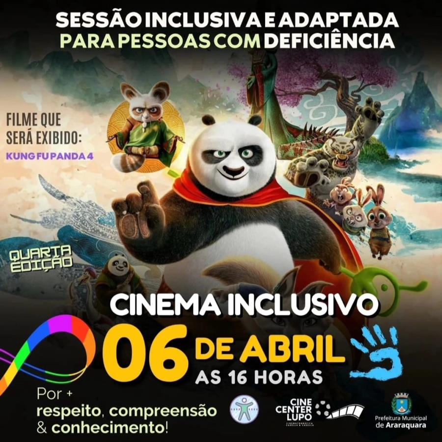 Sábado (06) tem sessão do Cinema Inclusivo do Cine Center Lupo