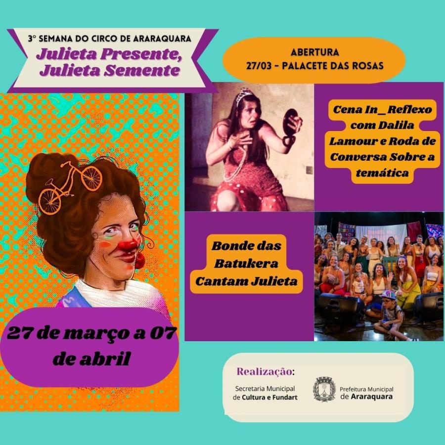 Dia do Circo (27) tem abertura de programação temática no Palacete das Rosas