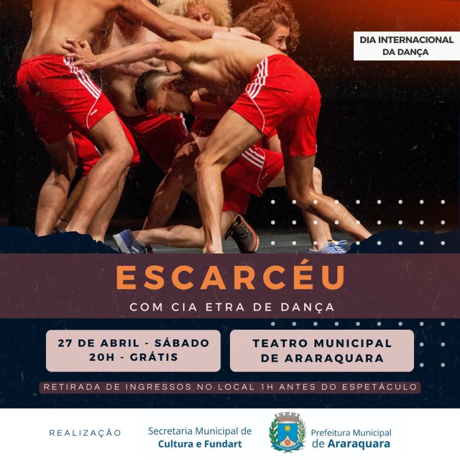 “Escarcéu”: sábado tem espetáculo gratuito de dança contemporânea no Teatro Municipal