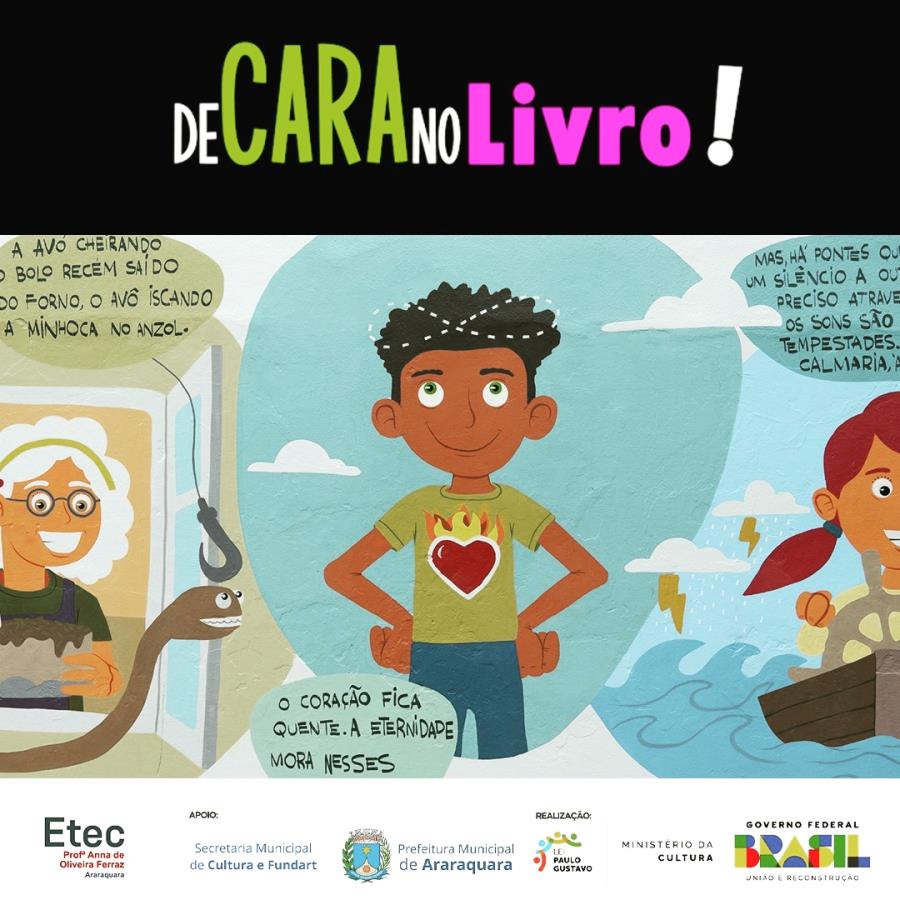 “De cara no livro”: projeto coloca livro no muro da ETEC Araraquara