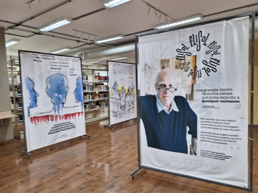 Exposição da FliSol com desenhos de Lauro Monteiro está na FCL-UNESP