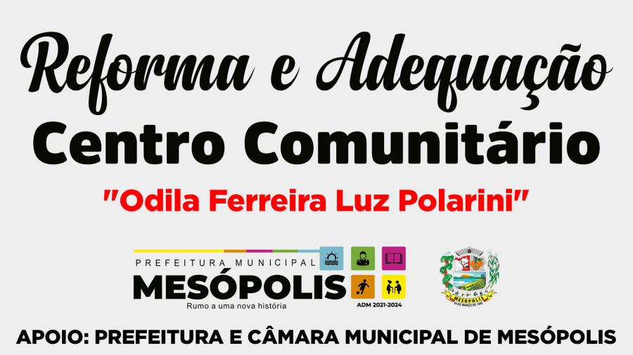 Reforma e Adequação do Centro Comunitário de Mesópolis