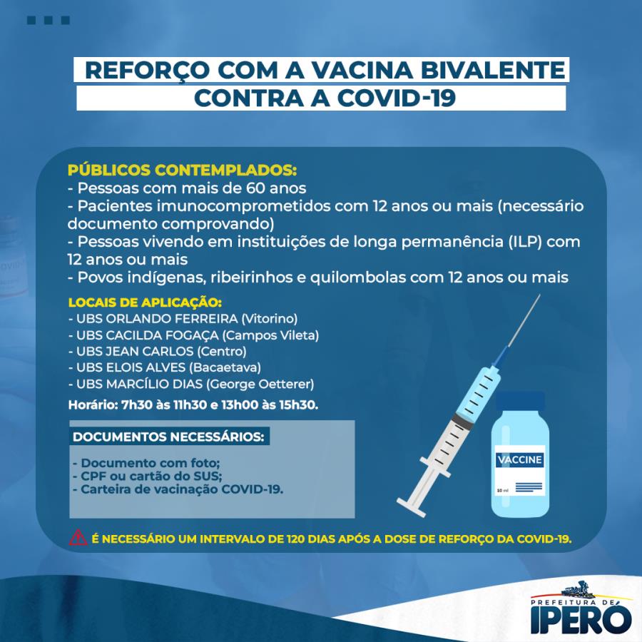 Vacina bivalente contra a COVID-19 começa a ser aplicada em pessoas com 60 anos ou mais