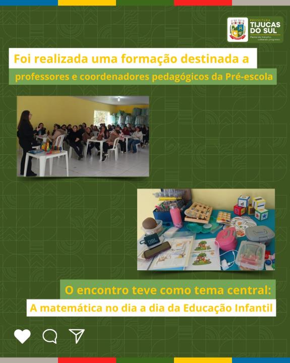 FORMAÇÃO ABORDA MATEMÁTICA NO COTIDIANO DA EDUCAÇÃO INFANTIL.