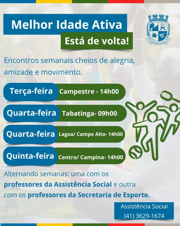 O MELHOR IDADE ATIVA ESTÁ DE VOLTA!