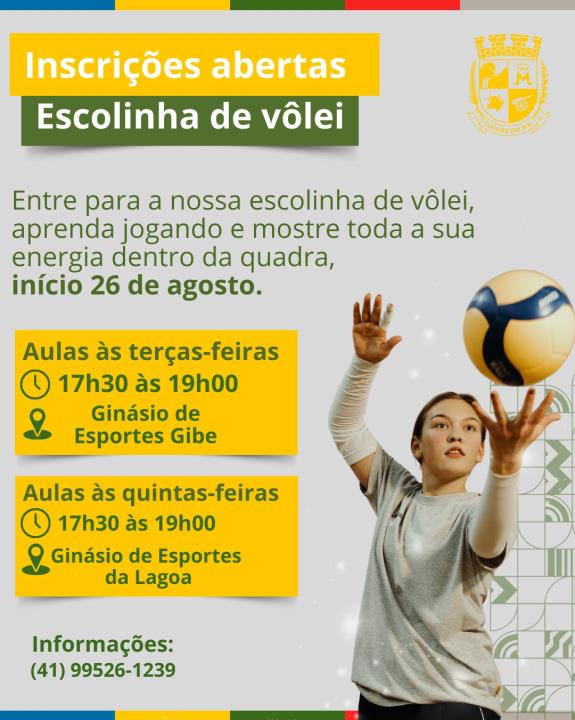 VENHA FAZER PARTE DA NOSSA ESCOLINHA DE VÔLEI!