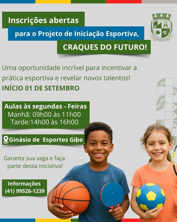 CRAQUES DO FUTURO JÁ PODEM COMEÇAR A BRILHAR, INSCREVA-SE.