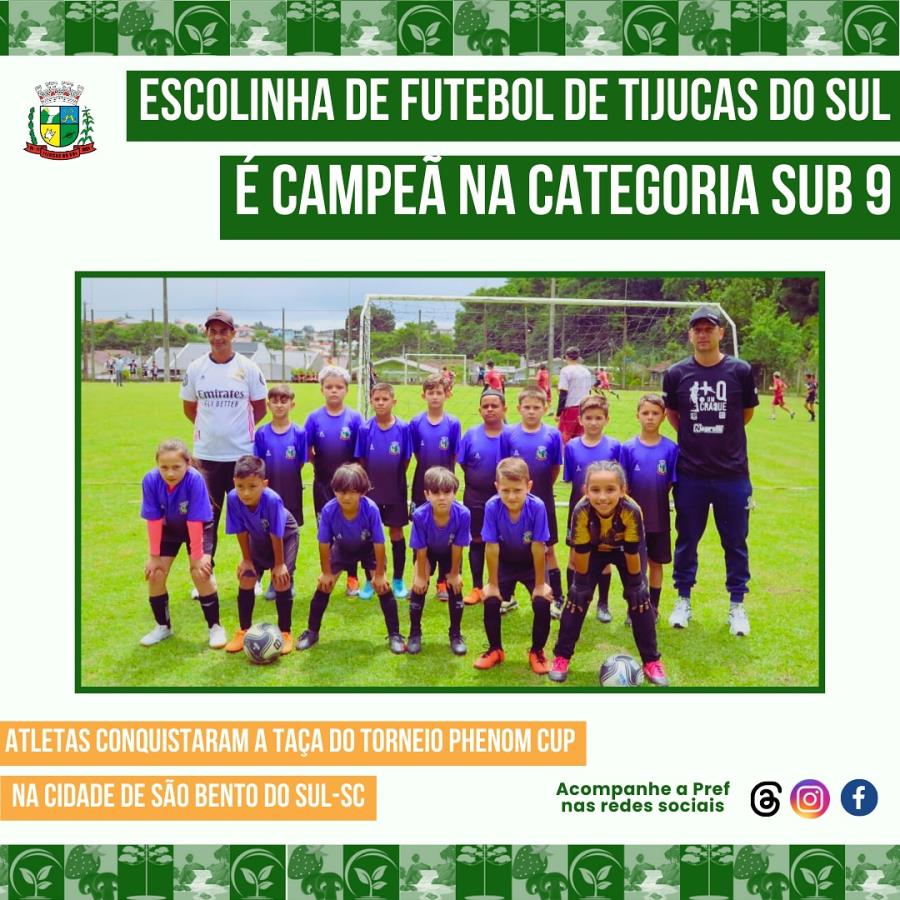 ESCOLINHA DE FUTEBOL DE TIJUCAS DO SUL É CAMPEÃ NA CATEGORIA SUB 9