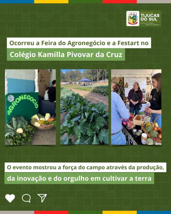 FEIRA DE AGRONEGÓCIO E FESTART NO COLÉGIO KAMILLA PIVOVAR DA CRUZ