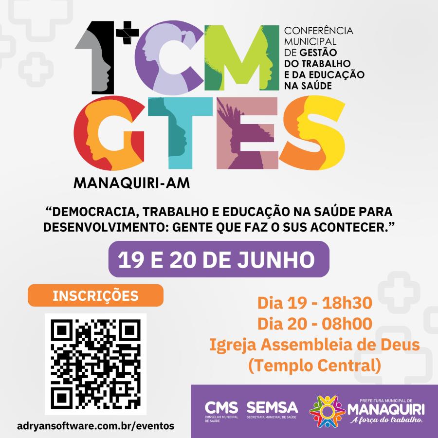 1ª CONFERÊNCIA MUNICIPAL DE GESTÃO DO TRABALHO E DA EDUCAÇÃO NA SAÚDE