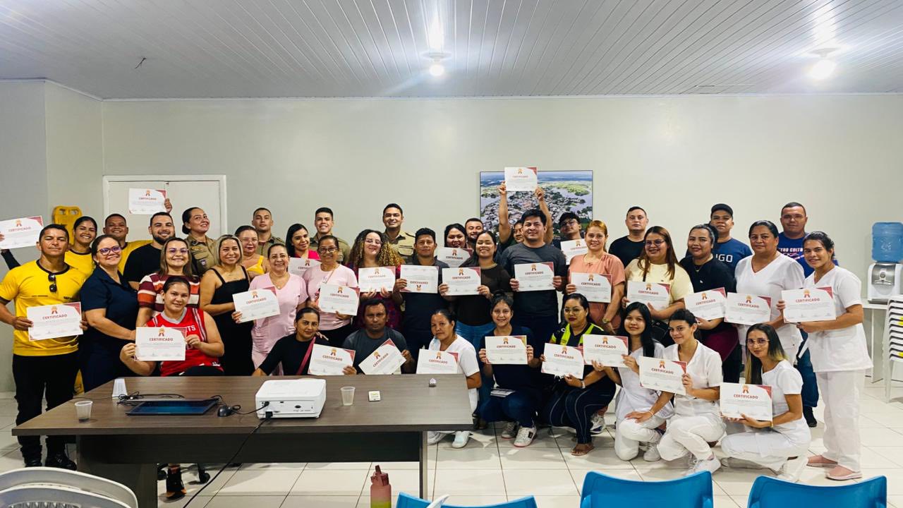Profissionais de Saúde recebem treinamento de Suporte Básico de Vida, com paraceria entre a Prefeitura e Corpo de Bombeiros