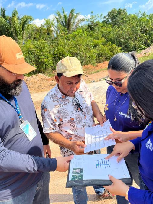 Caixa Econômica realiza vistoria de acompanhamento no bairro planejado de Manaquiri