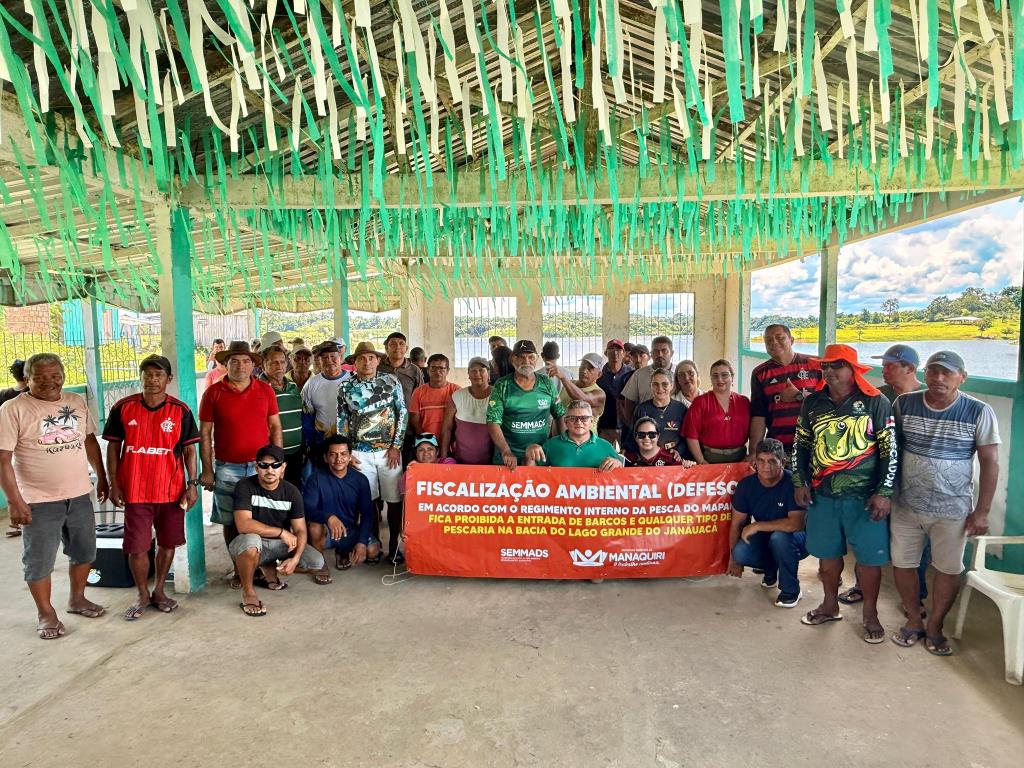 Prefeitura de Manaquiri realiza reunião sobre fiscalização da pesca do Mapará