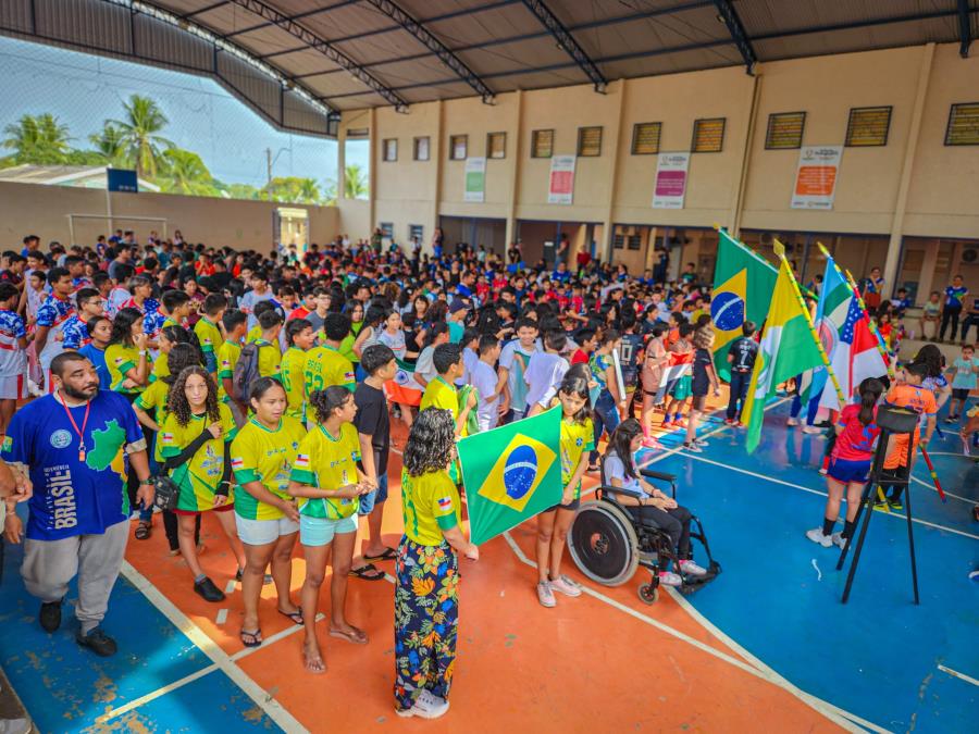 Abertura da 6ª edição dos jogos escolares interclasses 2024 da Escola Municipal Domingos Vasques da Silva