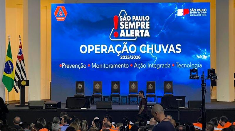 Mairiporã participa do lançamento da Operação Chuvas 2025/2026 do Governo do Estado