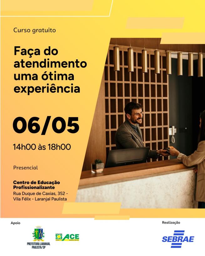 Curso gratuito para oferecer um atendimento de excelência!