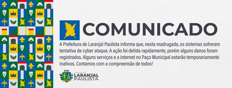 Sistema Municipal de Laranjal Paulista sofre ataque cibernético