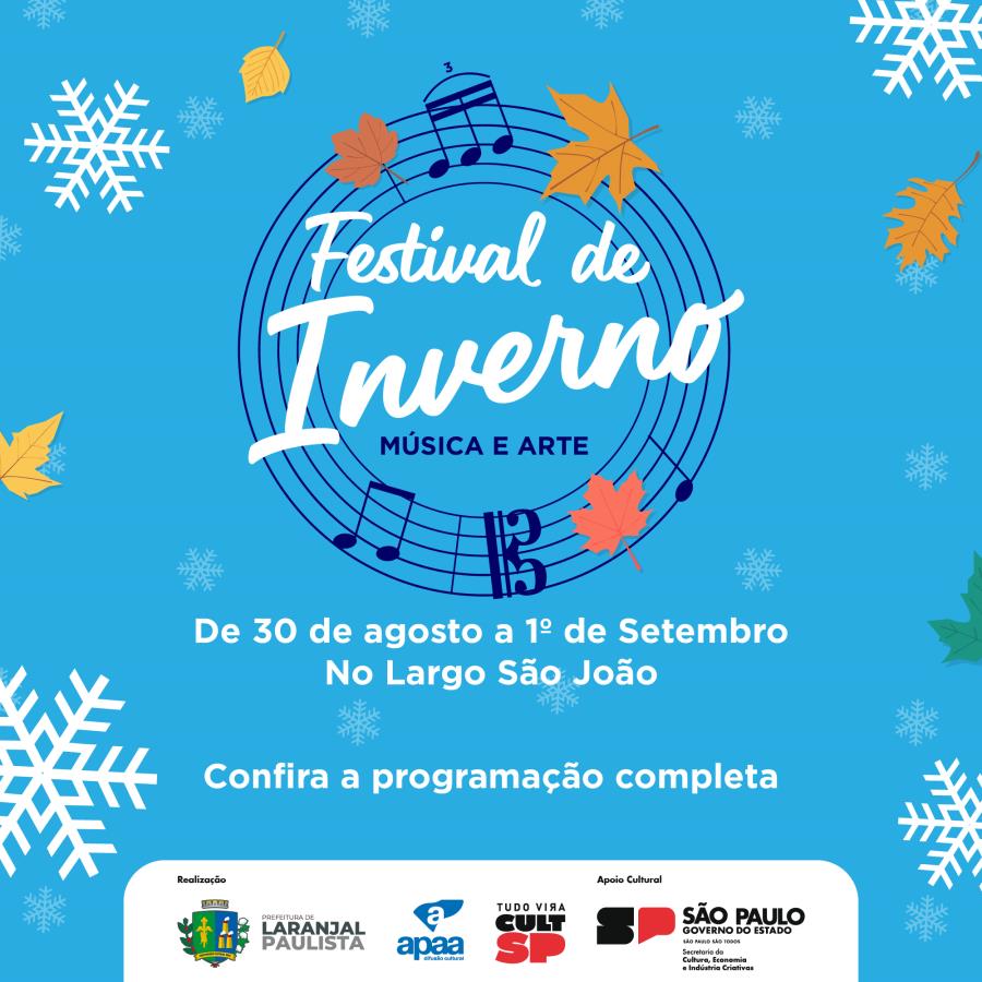 Festival de Inverno acontece no fim de semana, no Largo São João