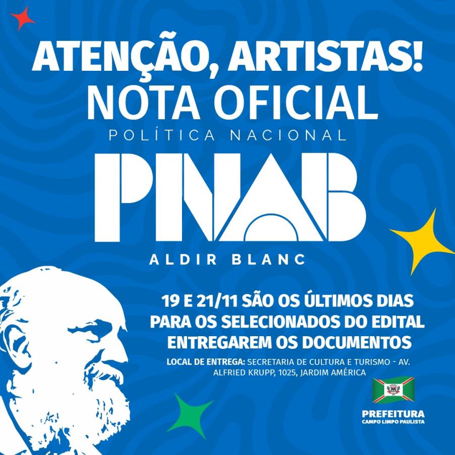 Nota Oficial - Convocação selecionados PNAB n.12/2024