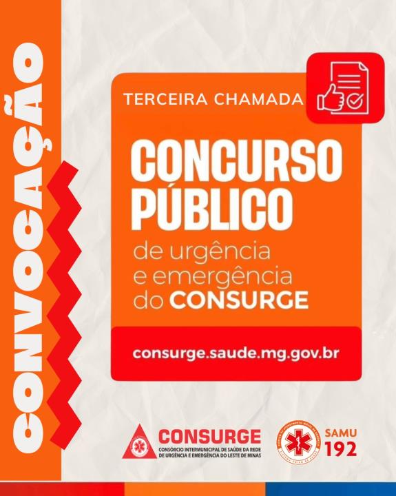 Convocação dos aprovados do concurso Consurge/Samu.