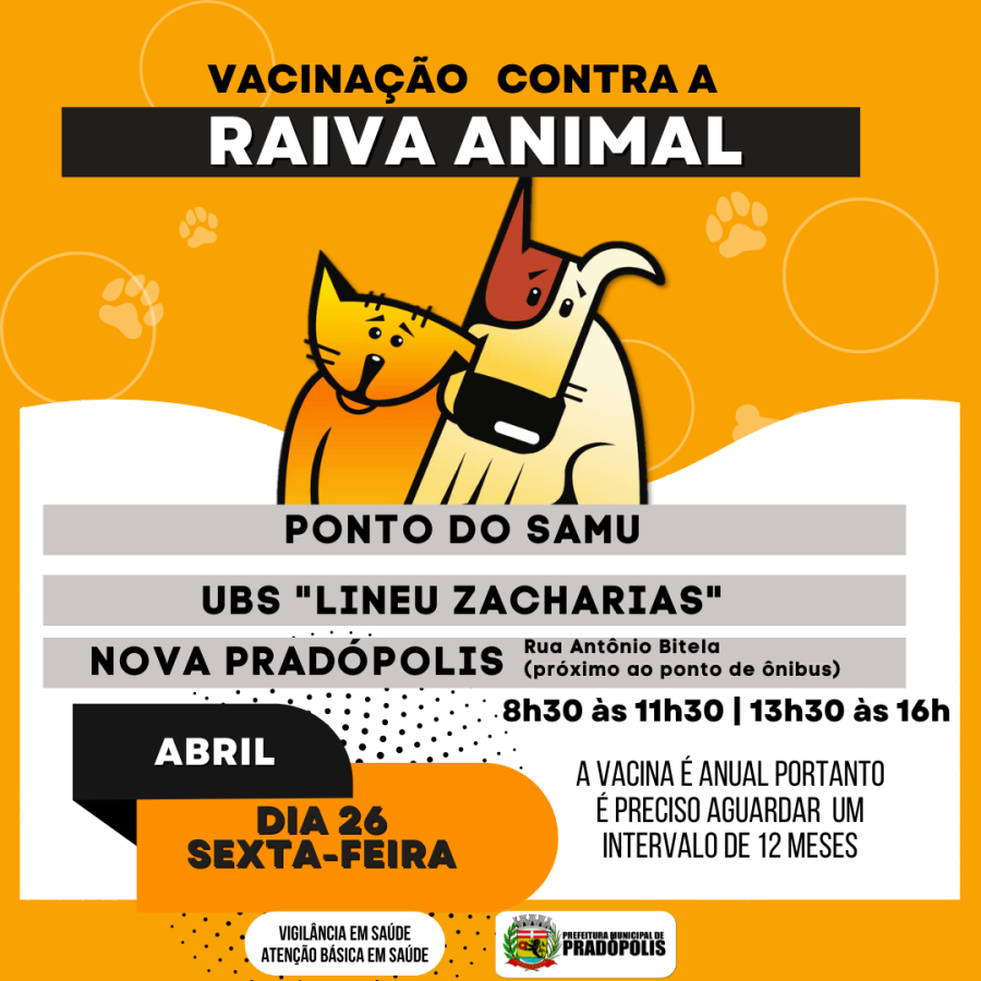 VACINAÇÃO CONTRA A RAIVA ANIMAL
