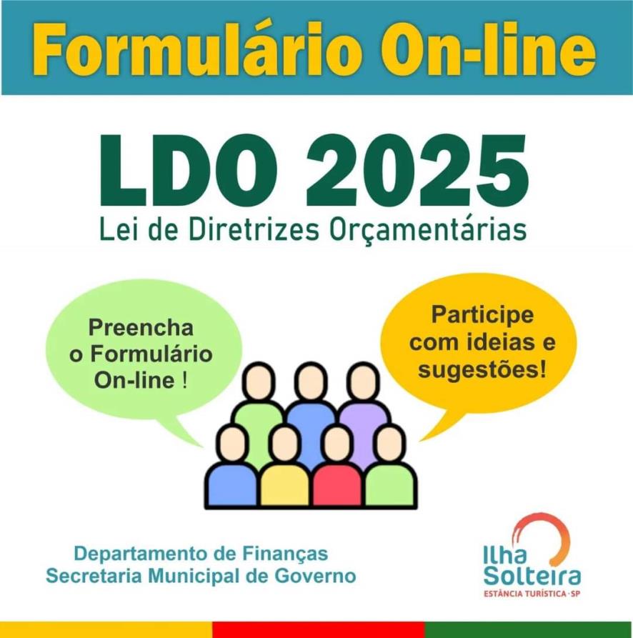 Prefeitura disponibiliza formulário on-line para receber sugestão da população para a LDO 2025