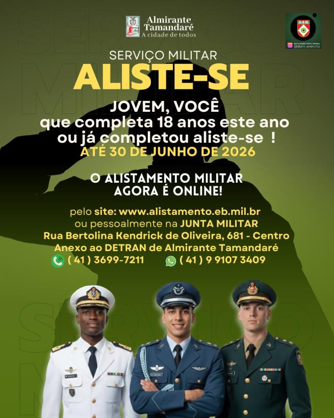 Jovens que completam 18 anos em 2026 já podem se alistar no Serviço Militar