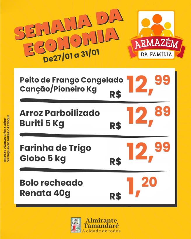 Semana da Economia oferece super ofertas nos Armazéns da Família