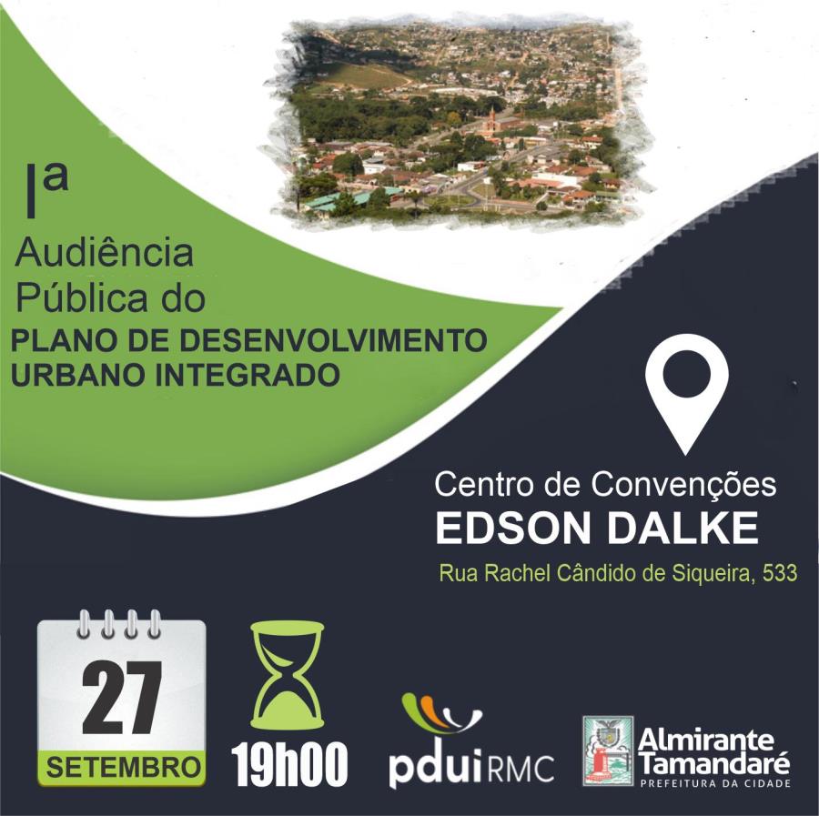 A Secretaria de Planejamento e Gestão irá realizar audiência pública de apresentação do Plano de Desenvolvimento Urbano Integrado (PDUI ).