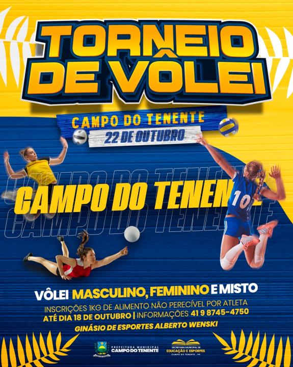 Venha participar do Torneio de Voleibol! 🏐
